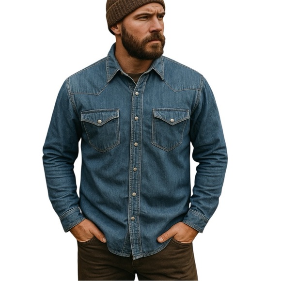 Denim & Supply Insulated Down Feather Denim Jacket Workwear Men’s XL - Picture 1 of 10